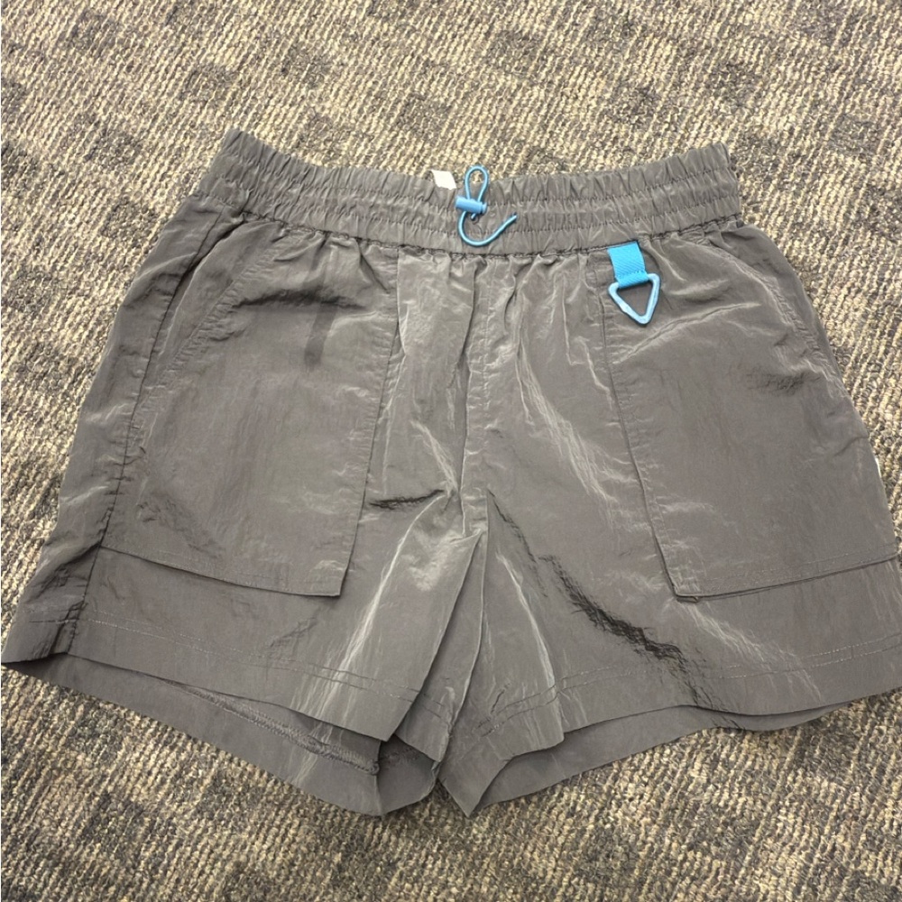 Fabletics Gray and Black Textured Shorts‎